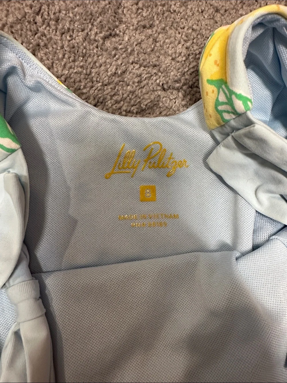 Lilly Pulitzer Pale Blue Lemon-Print One-Piece